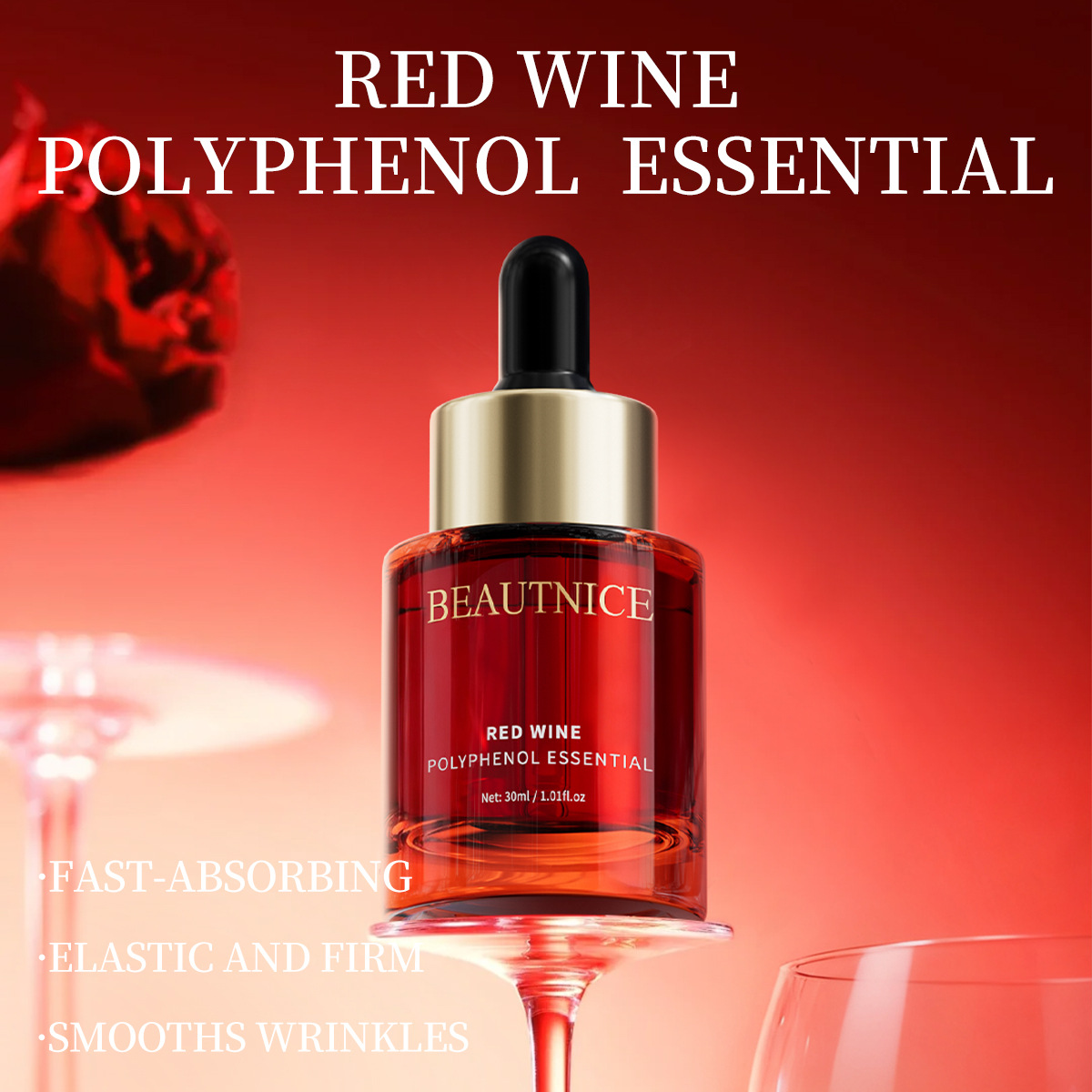 Red Wine Polyphenol Essence Anti Wrinkle, Firming, Moisturizing And Easy Absorption