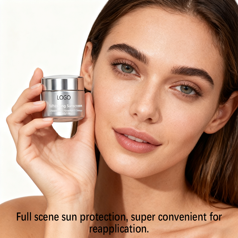 Whitening Sunscreen Cream - Long-Lasting UV Protection & Brightening Effect | All-Day Moisturizing Sunblock for Transparent Skin Care