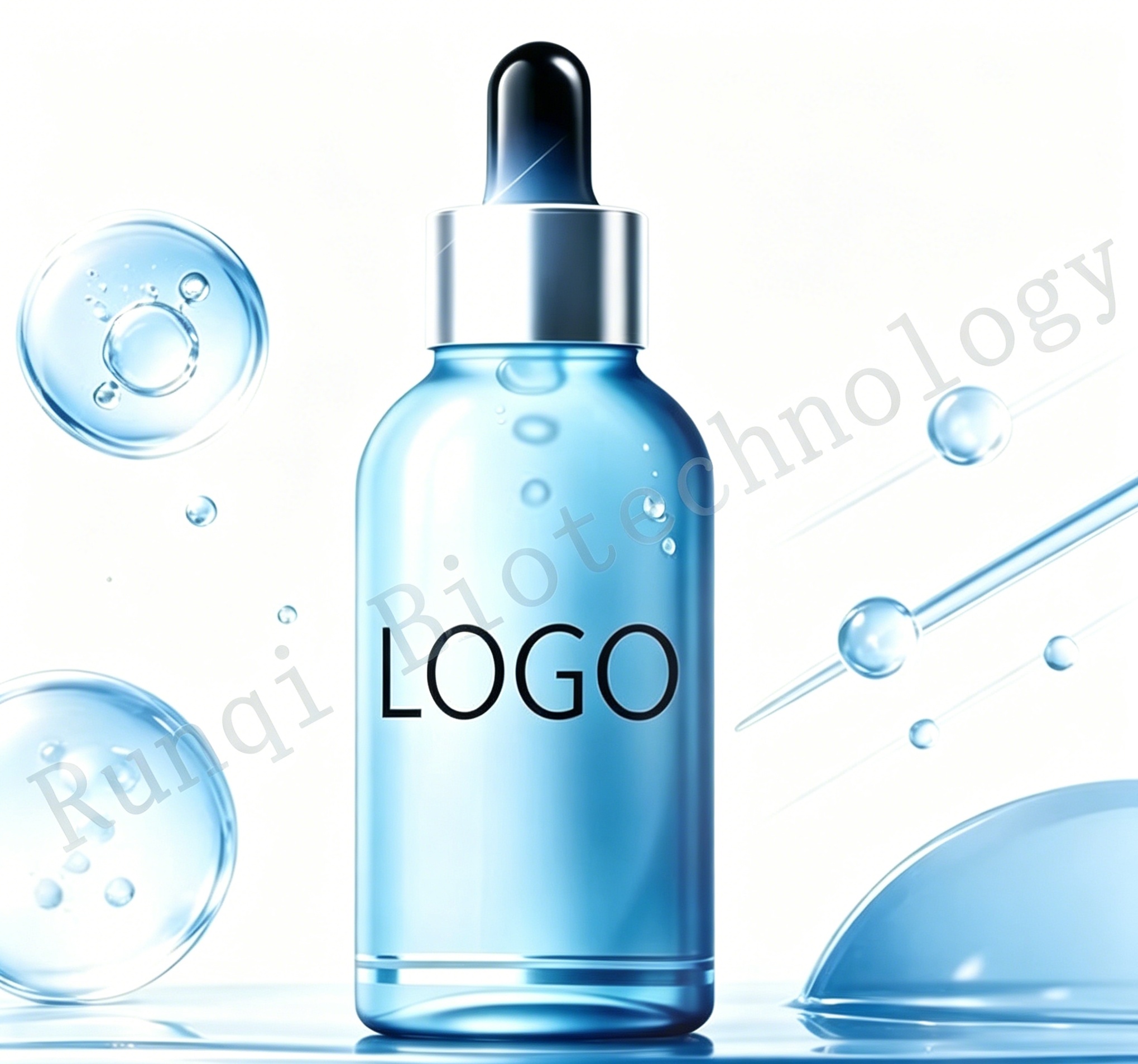 OEM Processing Blue Dual Peptide Serum, Hydrating High Moisturizing Anti-Wrinkle Skin Barrier Repair Facial Essence, Custom Private Label Skincare Serum