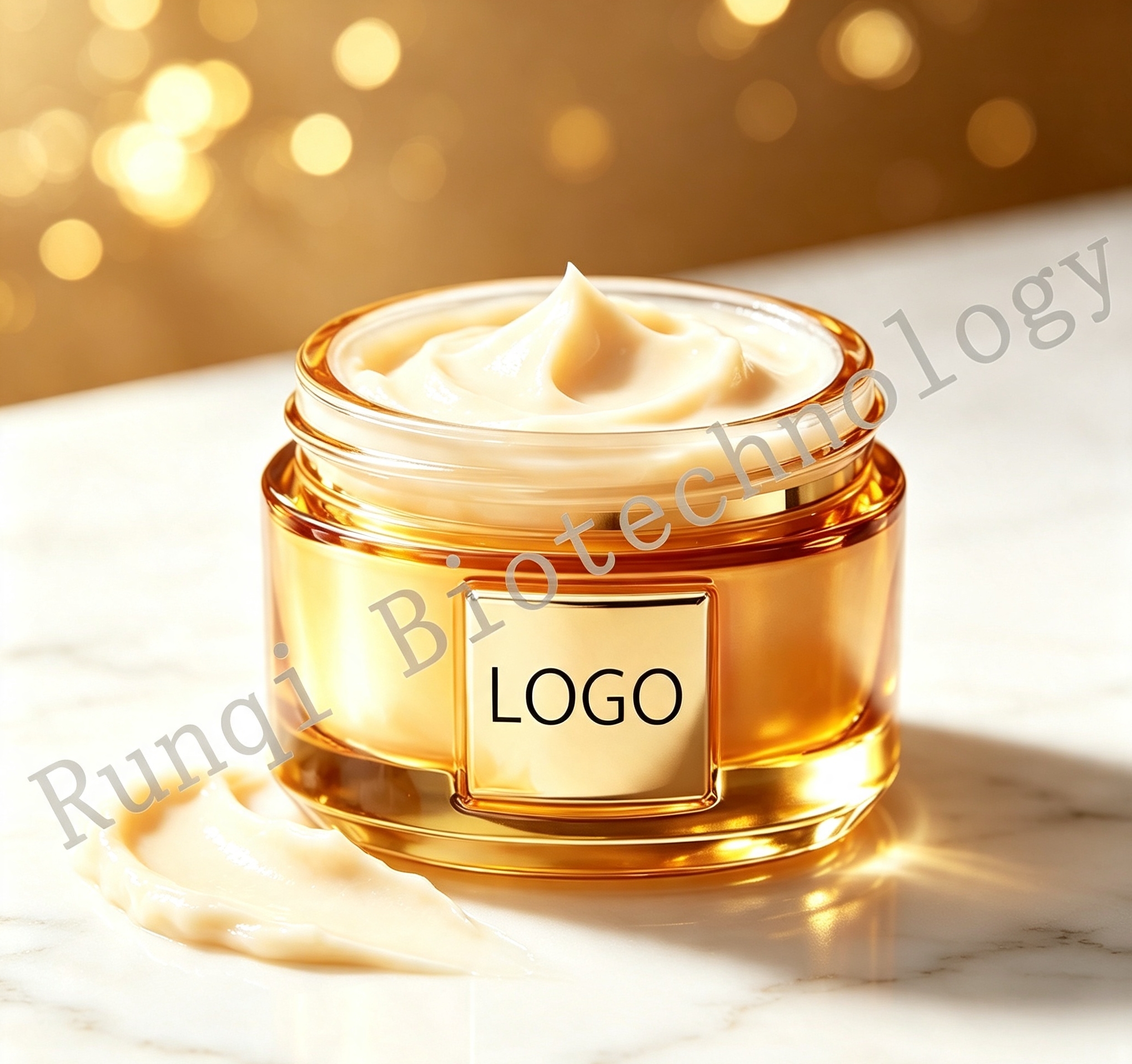 Custom Luxury Golden Jar Moisturizing Face Cream OEM ODM, Honey Pot Hydrating Night Cream, Hydrate Smooth Fine Lines Firm Skin, Free Sample Available for Private Label
