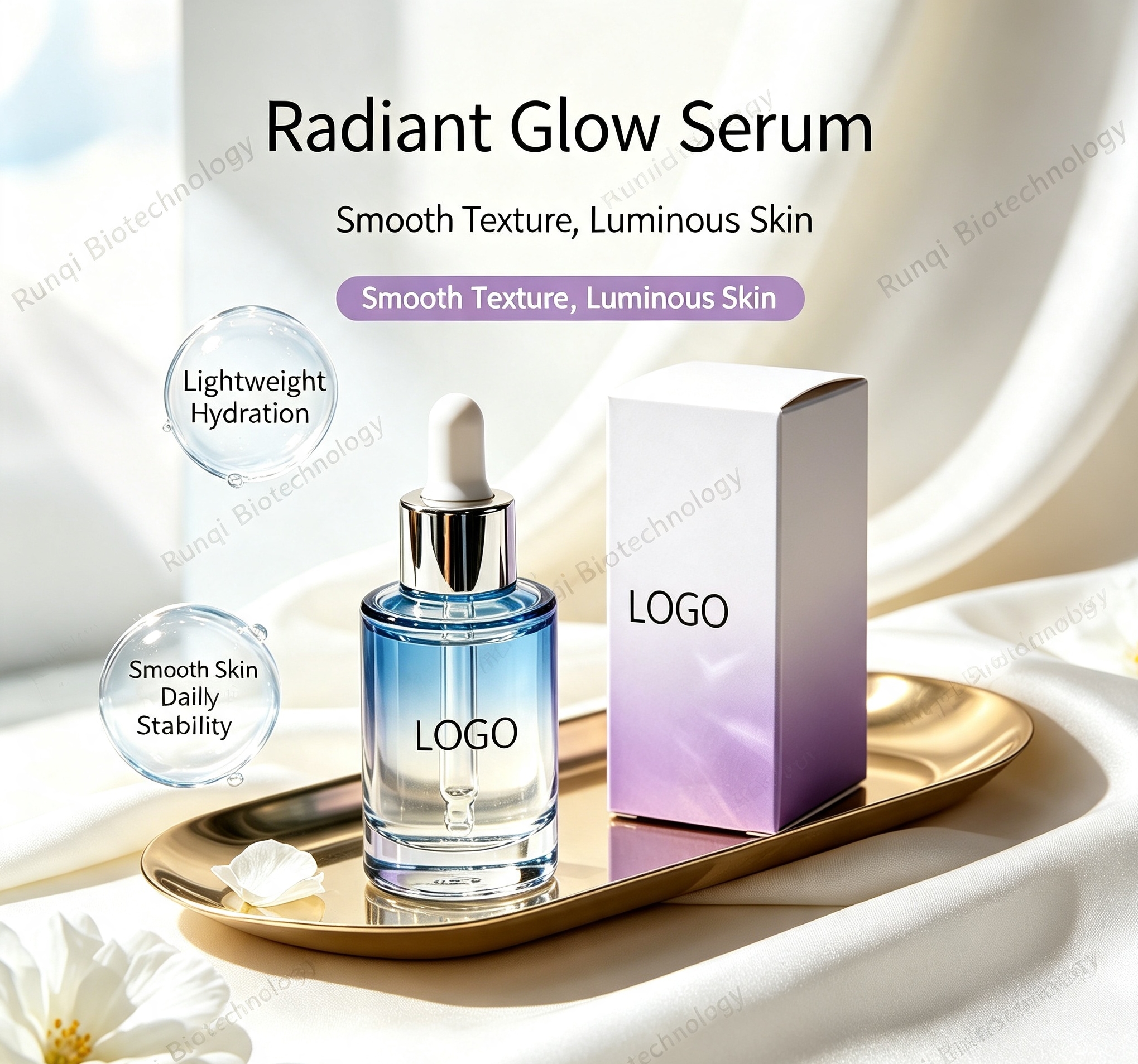 Custom 12% Vitamin B5 Serum OEM ODM Private Label, Intense Repair & Deep Hydrating Soothing Facial Serum, Custom Skincare Contract Manufacturing