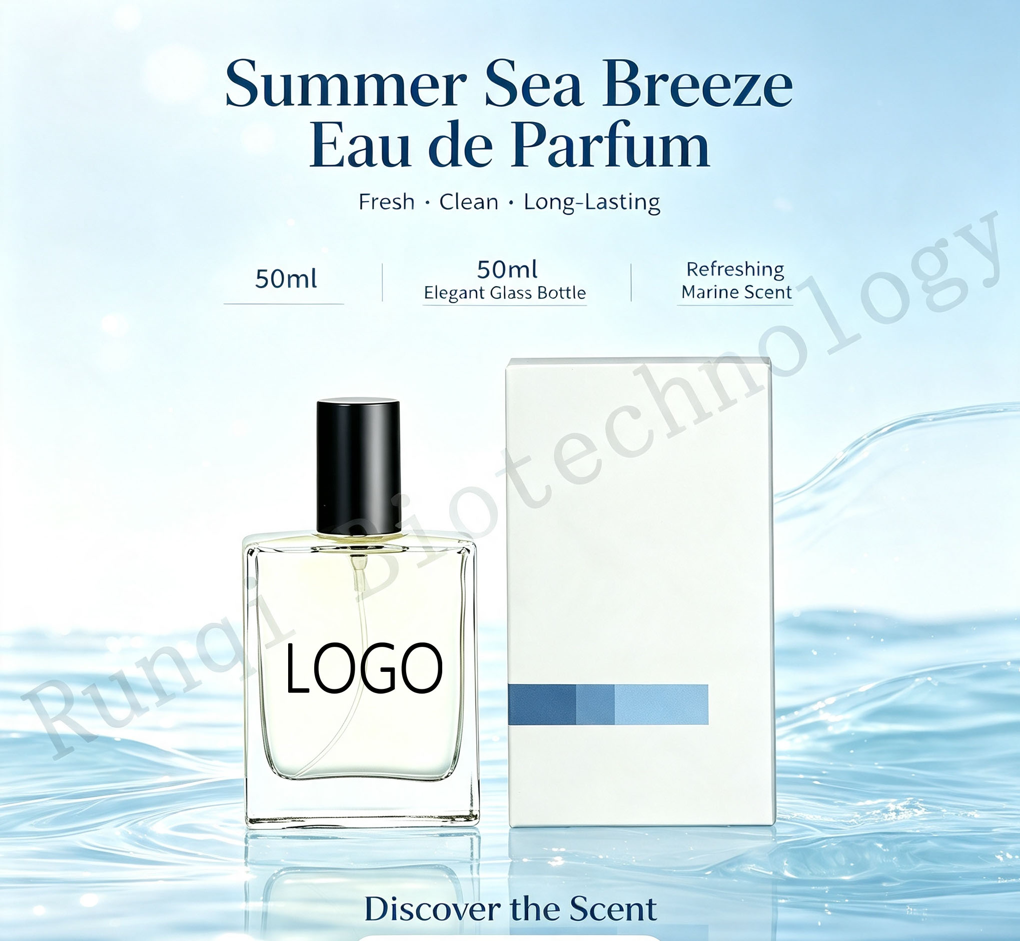 Memory Fragment Series - Summer Sea Breeze Eau de Toilette, Citrus Woody Floral Scent, Fresh & Long-Lasting Light Fragrance