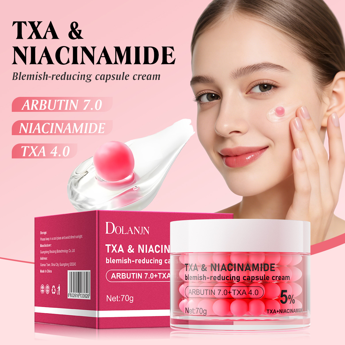 TXA & Niacinamide Brightening Capsule Cream – Dual-Action Formula for Even Tone & Radiant Skin