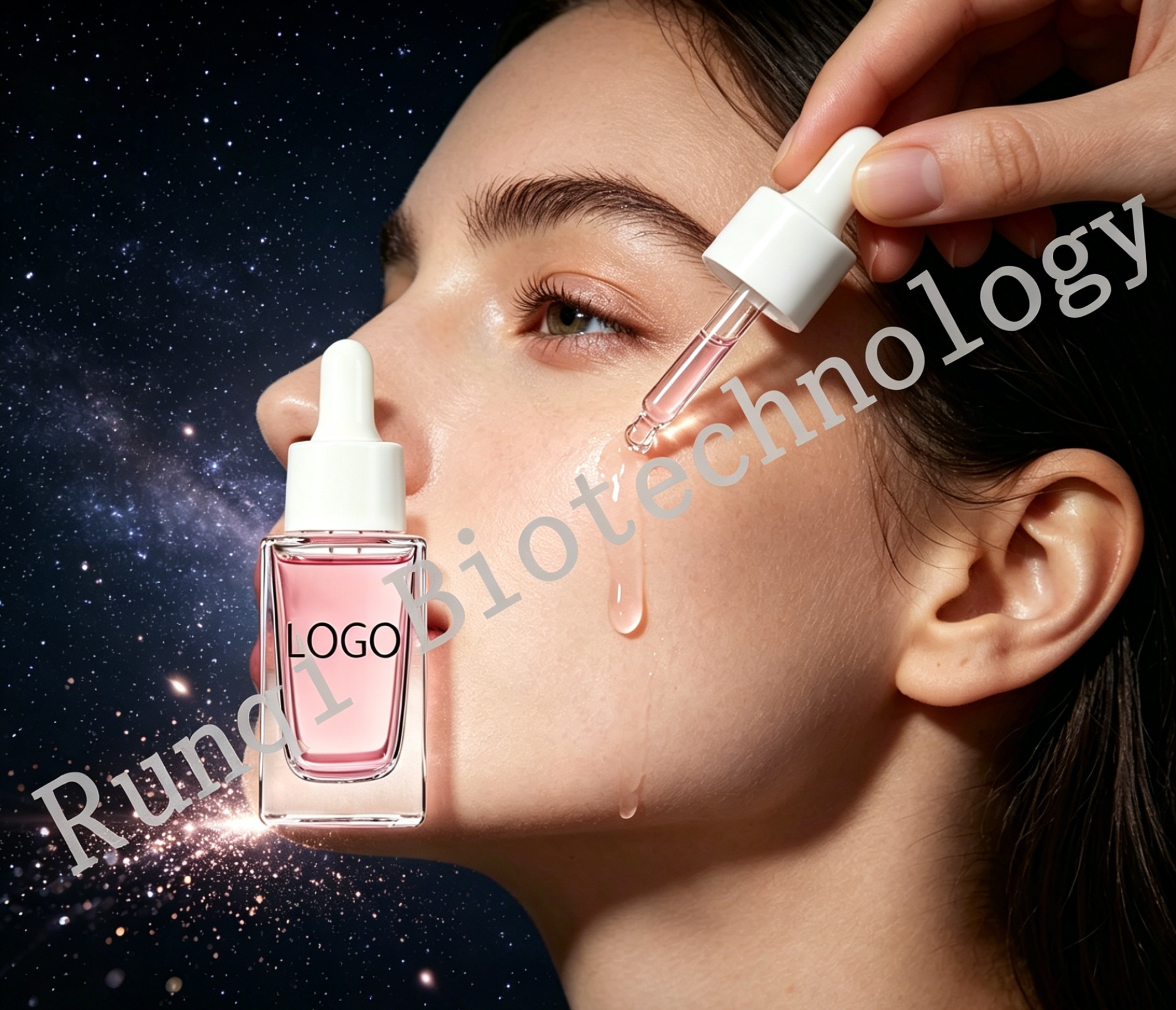 Facial Serum with AHA & Vitamin C Hydrating & Brightening Face Treatment Squalane & Firming Liquid for Female